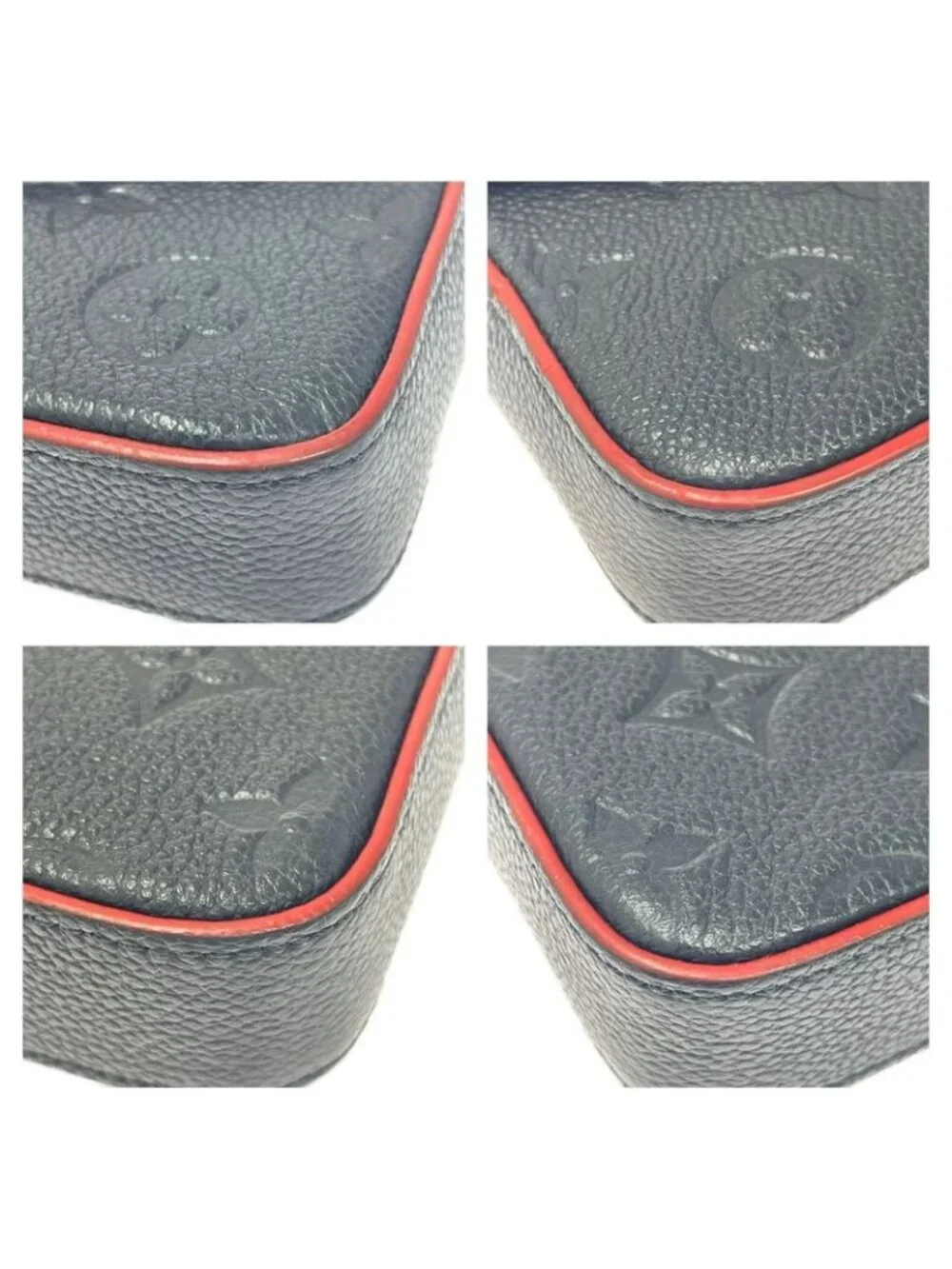 Louis Vuitton Monogram Empreinte Pochette Felicie Marine Rouge - Picture 7 of 10